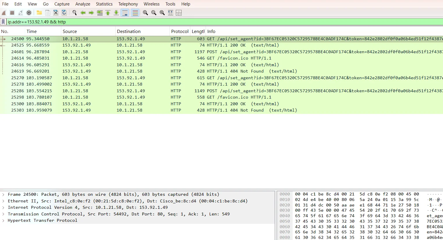 Filtre HTTP du C2