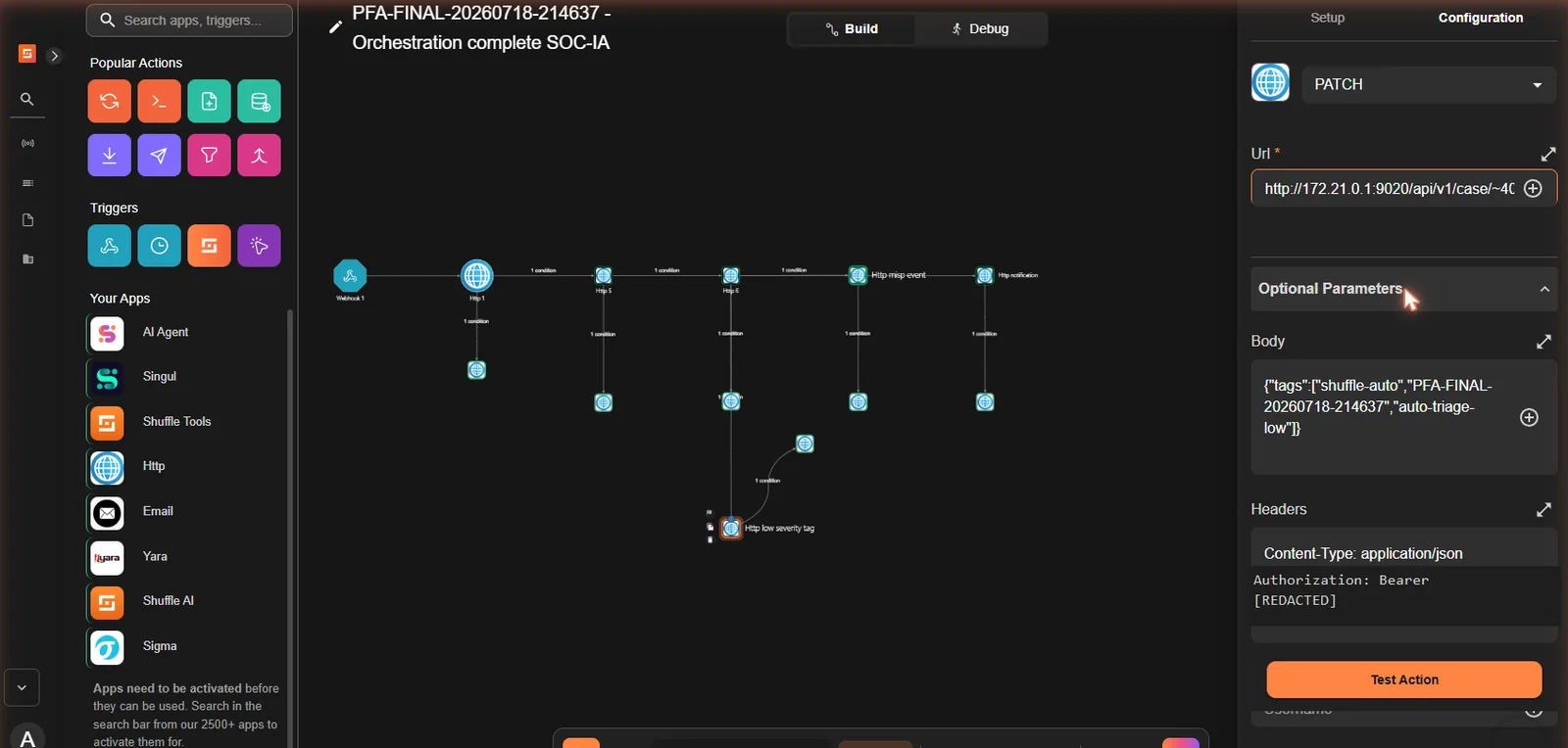 Configuration de la branche d'étiquetage de faible sévérité dans Shuffle