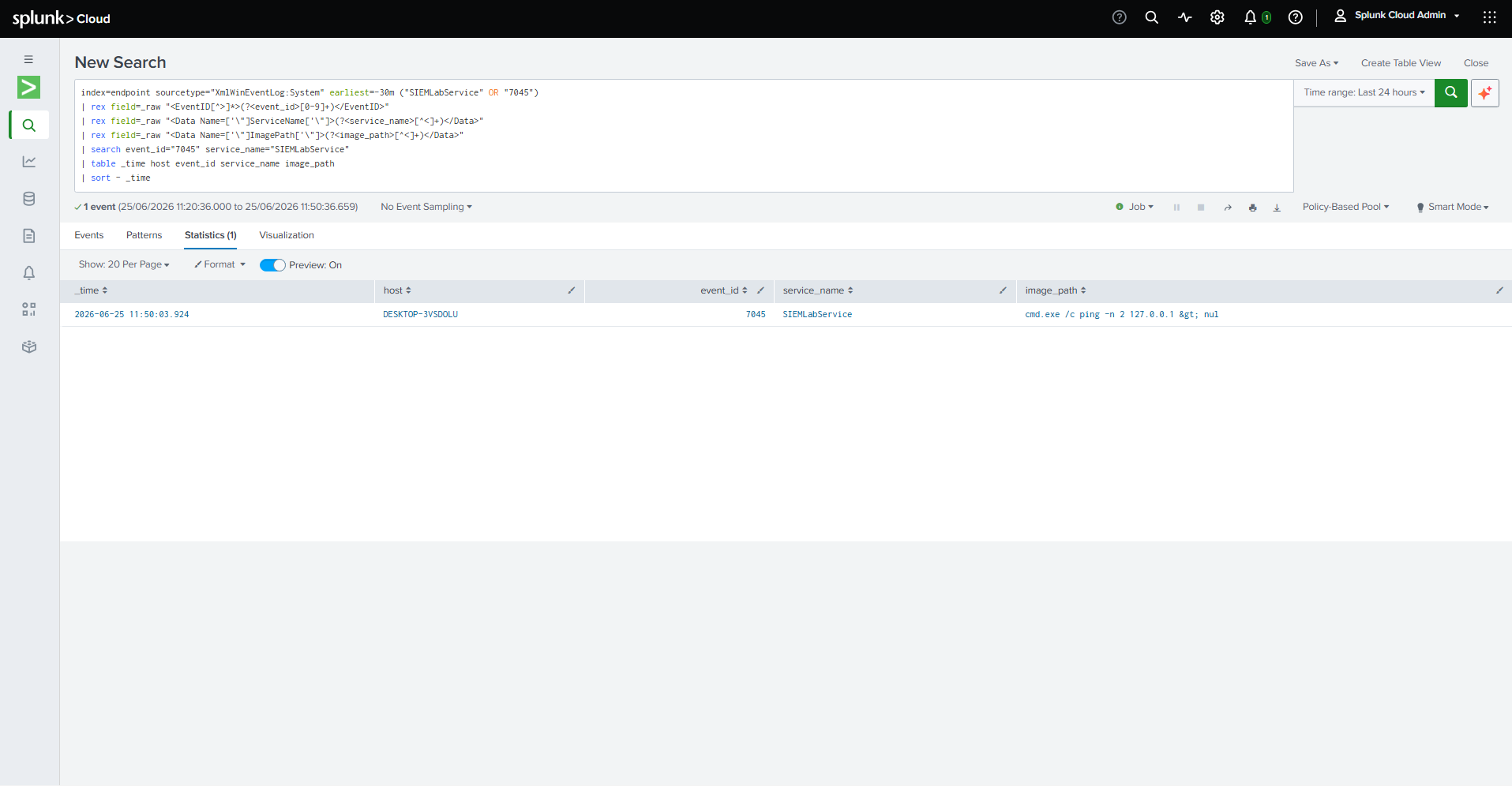 Windows service installation detection