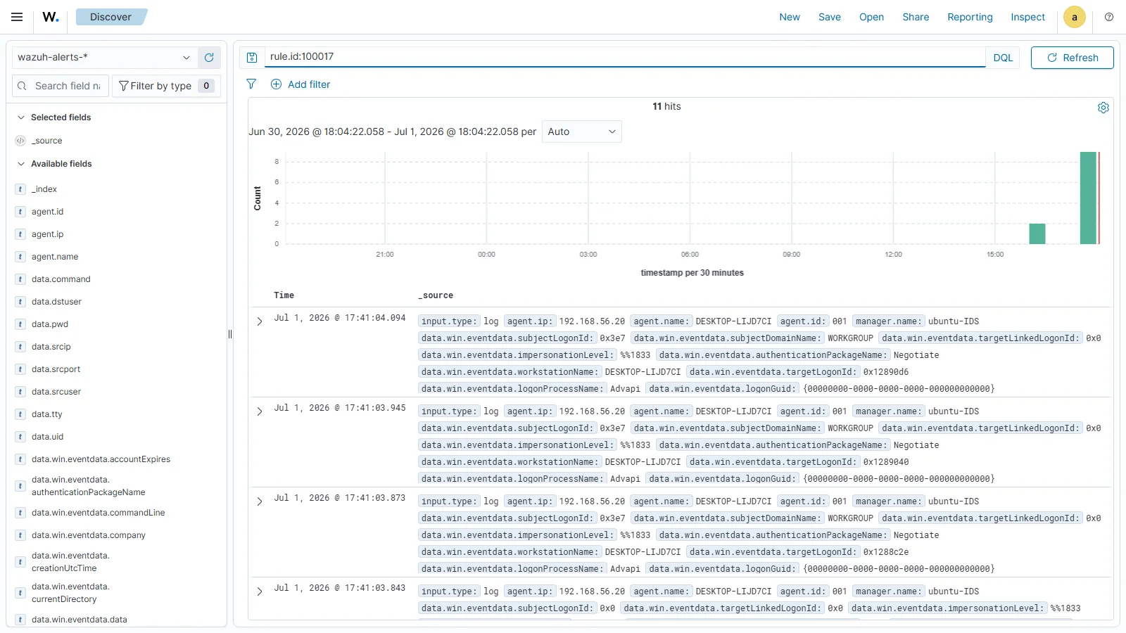 Règle 100017 vérifiée avec 11 occurrences